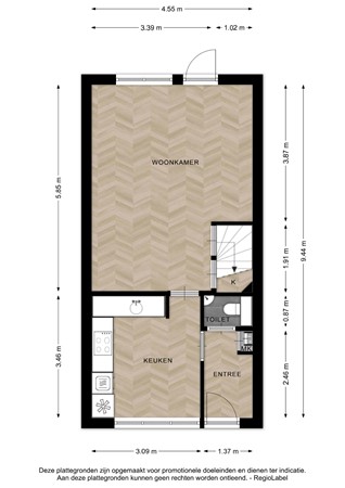 Floorplan - Verschoorstraat 26, 7425 BJ Deventer